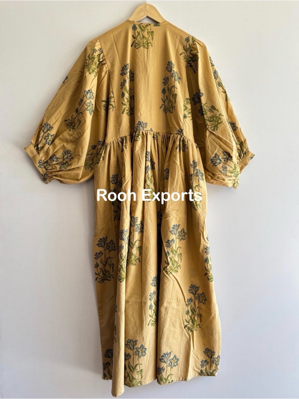 Floral Block Print Midi Dress made in India. ๐ฎ๐ณ - Picture 8 of 9